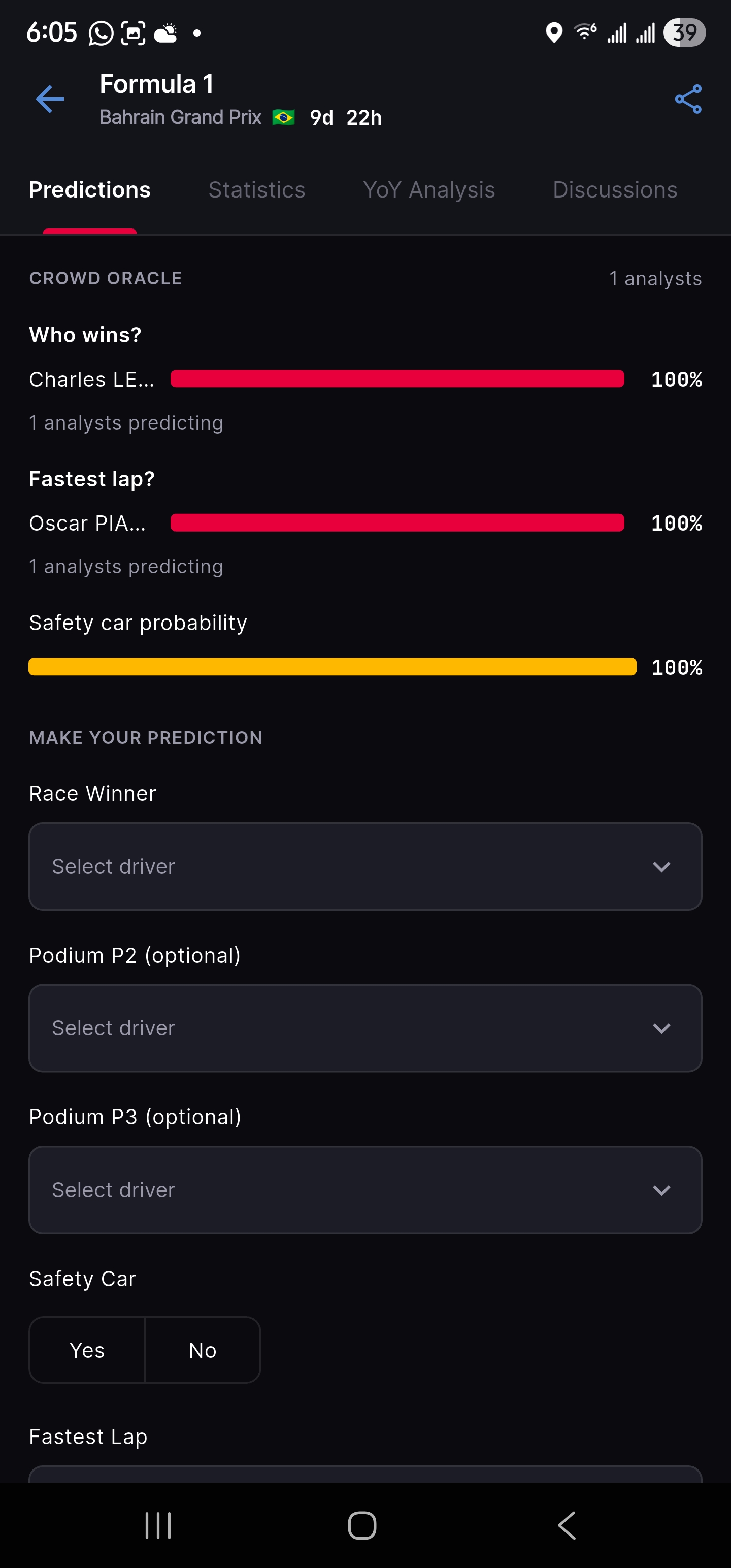 User profile with vehicle garage showcase