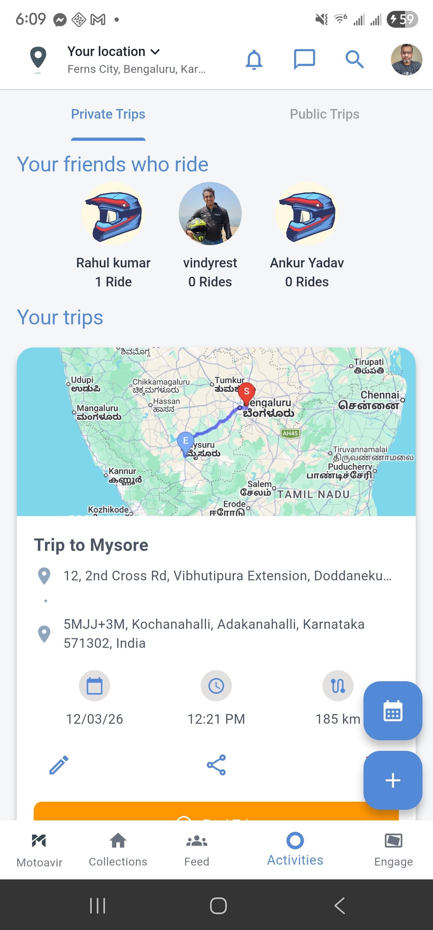 Live location tracking during a group motorcycle ride
