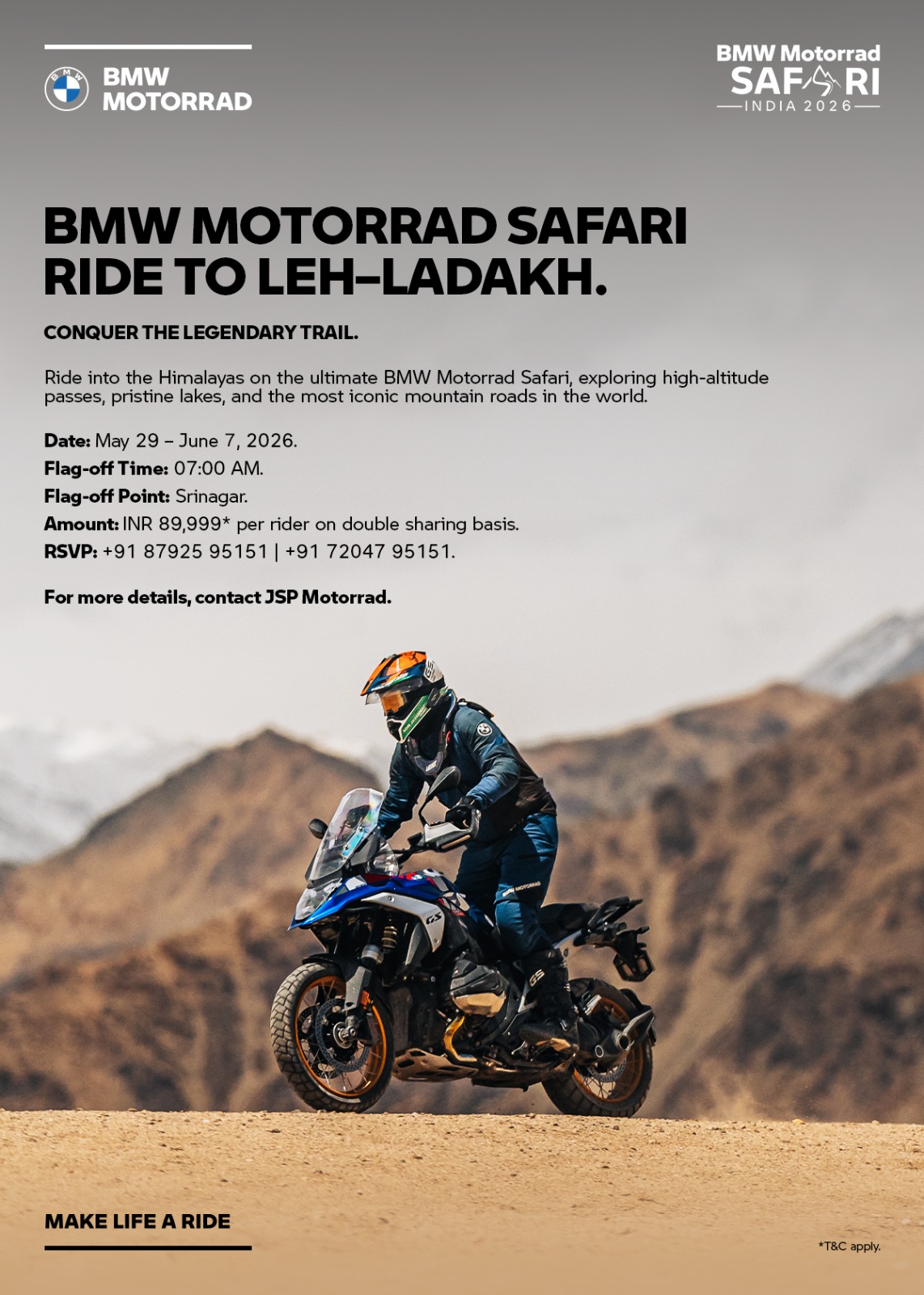 BMW Motorrad Safari Ride to Leh-Ladakh 2026